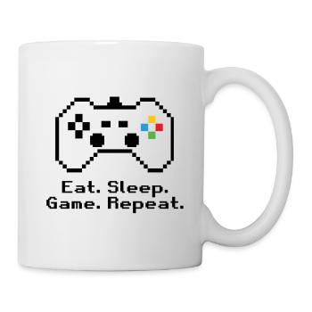 RETRO GAMING // EAT. SLEEP. GAME. REPEAT. BLACK - Mug - white - Right