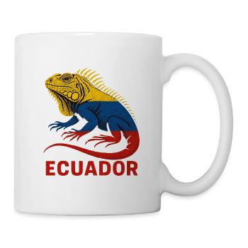 Iguane Équateur Tricolore - Mug blanc - blanc - Droite