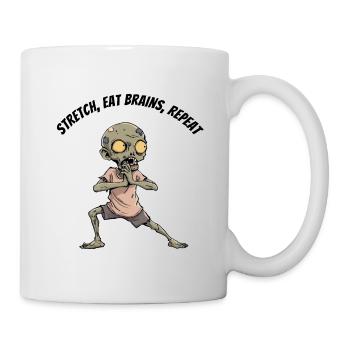 Zombie Stretch Eat Brains Repeat - Mug - white - Right