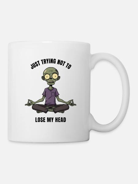 Zombie Zen im Lotussitz Meditation - Tasse - Weiß
