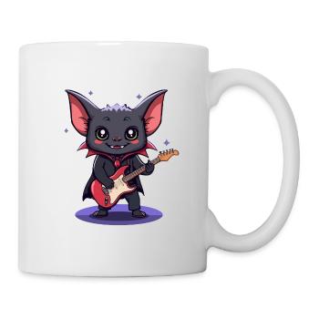 Vampire Bat avec guitare électrique Concert de musique - Mug blanc - blanc - Droite
