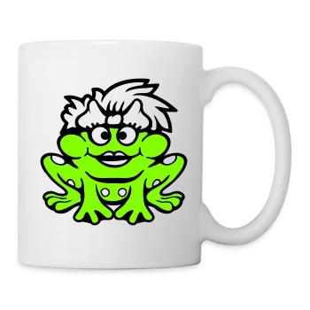 Frosch Frau Hübsch Kröte Lustig Weiblich Mädchen - Tasse - Weiß - Rechts