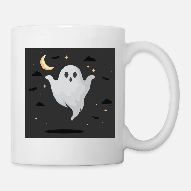 Nachtgeist auf dunklem Hintergrund - Tasse - Weiß