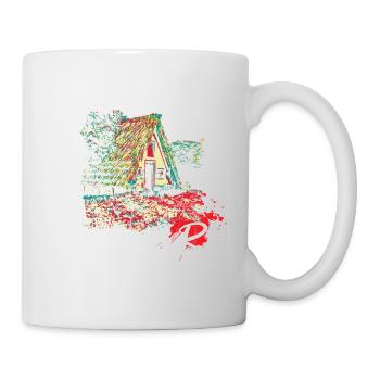 Maison traditionnelle de l'île de Madère - Mug blanc - blanc - Droite