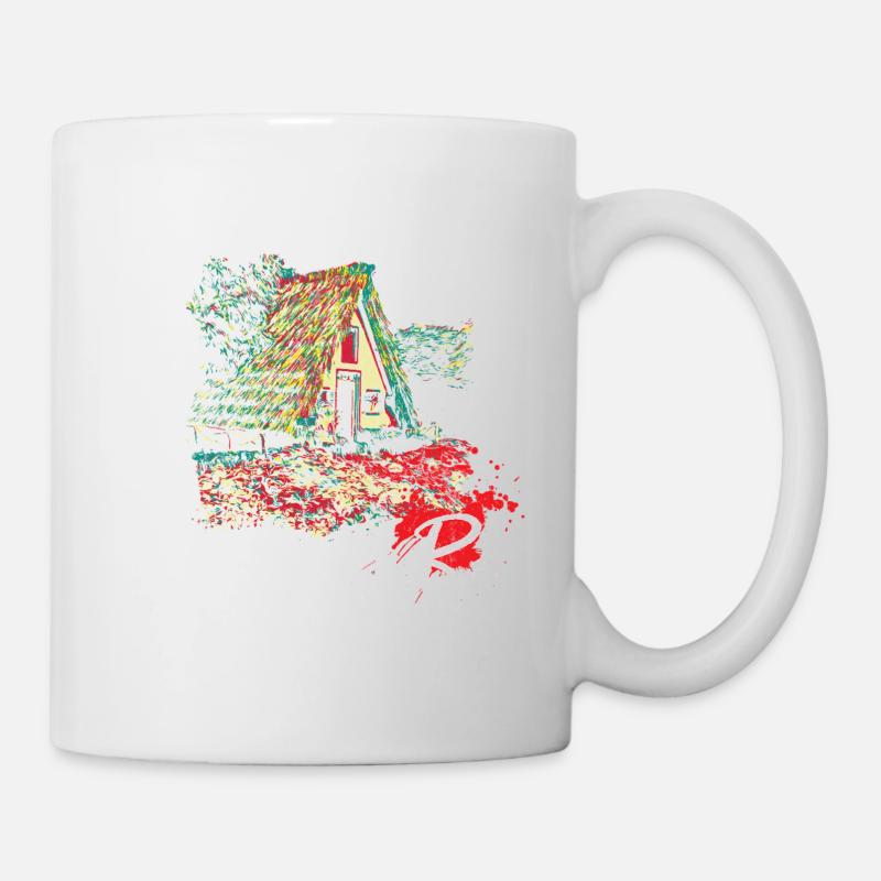 Maison traditionnelle de l'île de Madère - Mug blanc - blanc