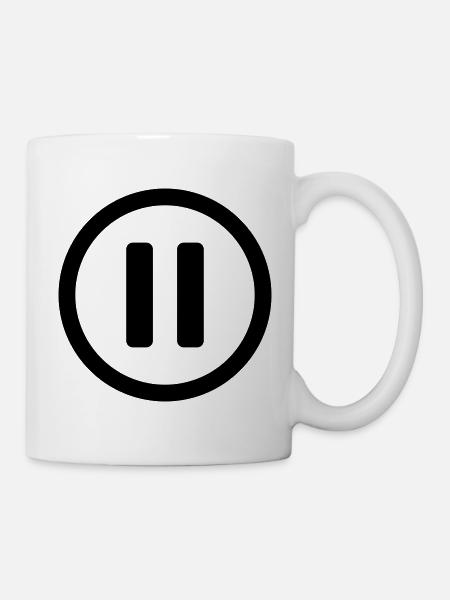 Icon Pause - Tasse - Weiß