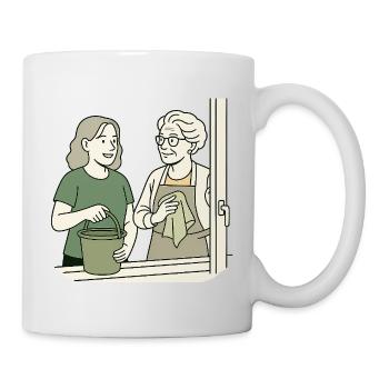 Oma Karin  - Tasse - Weiß - Rechts