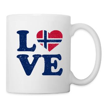 Love - Norway Flag - Norge - Norwegen - Mug - white - Right