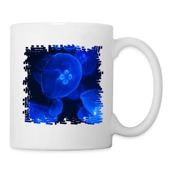 Neonquallen Unterwasserzauber - Tasse - Weiß - Rechts