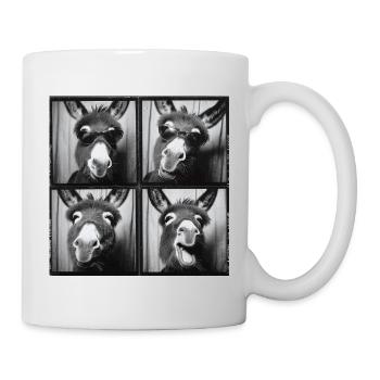 Lunettes de soleil drôle d’âne Photo Box - Mug blanc - blanc - Droite