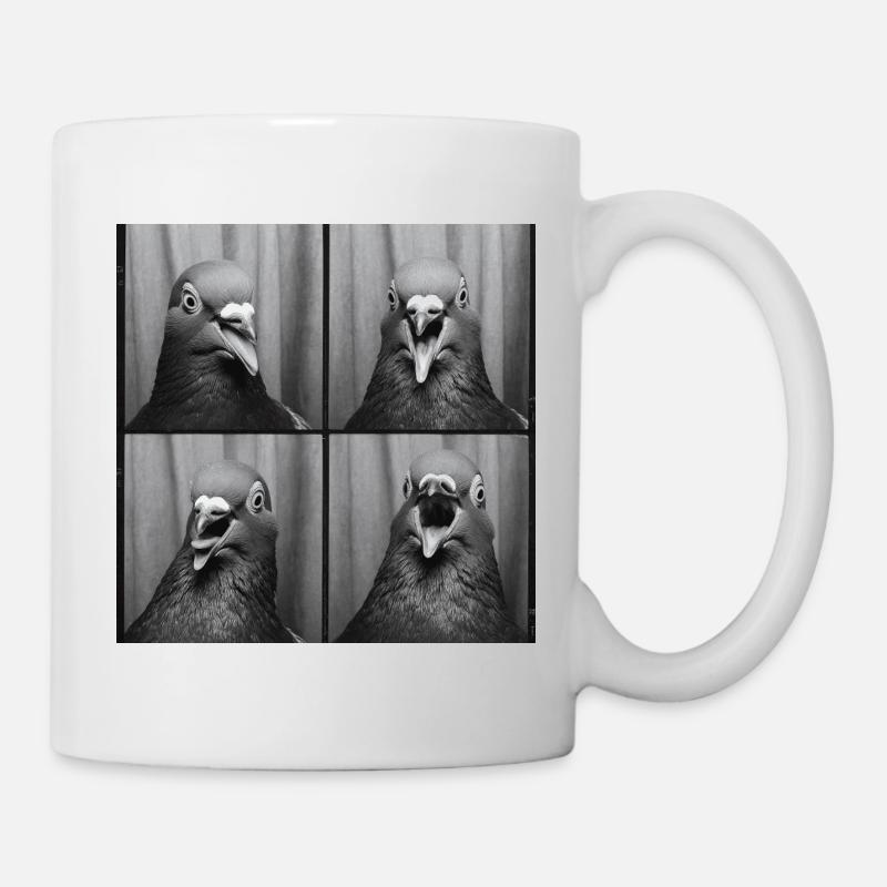 Lustig Taube Fotobox - Tasse - Weiß