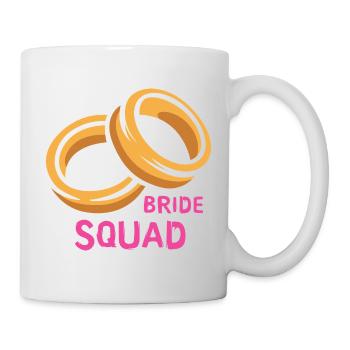 Bride Squad Ringe Junggesellinnenabschied - Tasse - Weiß - Rechts