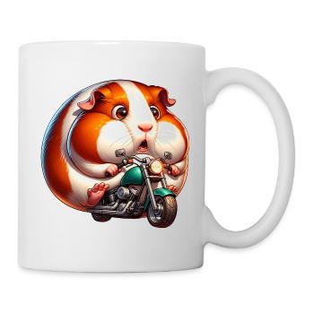 Cobaye à l’aventure à moto - Mug blanc - blanc - Droite
