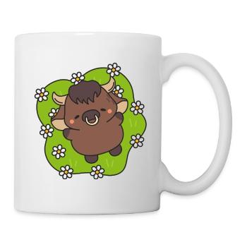 Little Flowery Dancing Cow - Mug - white - Right