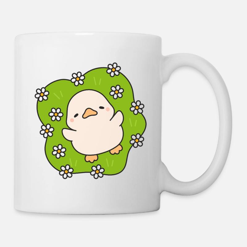 Flowering Chick on Pastel Green - Mug - white