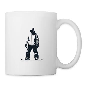 Snowboarder - Cool Silhouette Logo - Mug blanc - blanc - Droite