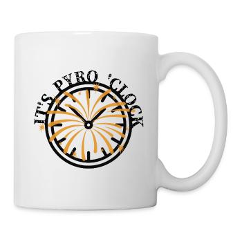 It's pyro 'clock - Silvester Zeit für Feuerwerk - Mug - white - Right
