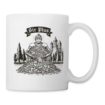 Sir Plus Knight Funny Renaissance Faire Men LARP - Tasse - Weiß - Rechts