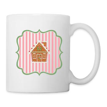 Maison en pain d’épices Emblème de Noël Moderne - Mug blanc - blanc - Droite