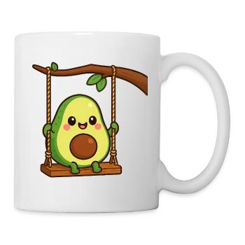 Doux Avocat Dessin animé Légume Fun Vegan Santé - Mug blanc - blanc - Droite