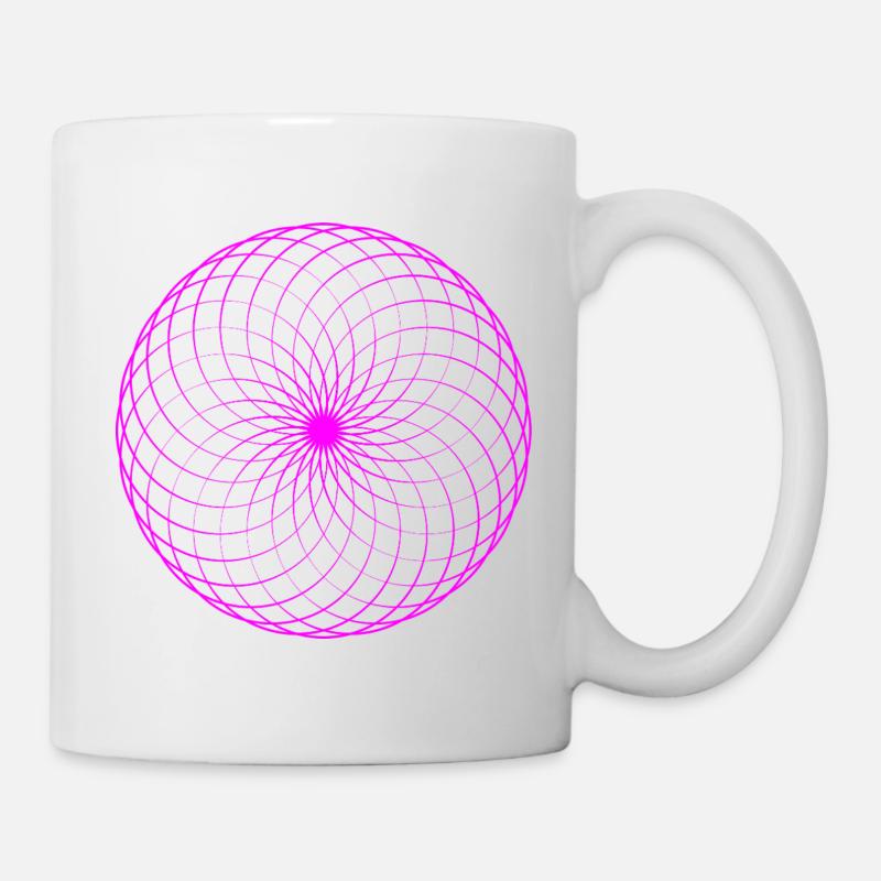Tore en filet spirale néon - Mug blanc - blanc