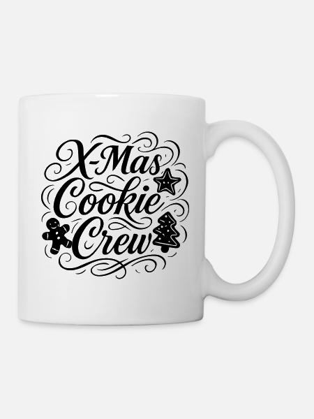 Kekse Backen Weihnachten Crew - Tasse - Weiß