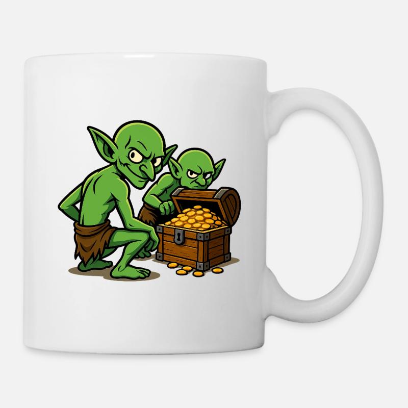 Grüner Goblinenschatz - Tasse - Weiß