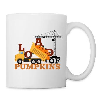 Kürbis Halloween LKW Baustelle Kinder Kostüm - Mug blanc - blanc - Droite