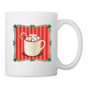 Vintage Hot Chocolate Retro Christmas - Mug - white - Right