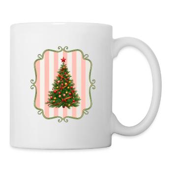 Vintage Christmas Tree Retro Design - Mug - white - Right
