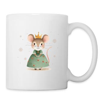 Mouse princess in green dress children's design - Mug - white - Right