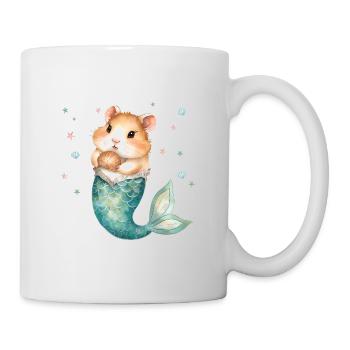 Süßer Hamster Meerjungfrau Kinderdesign - Tasse - Weiß - Rechts
