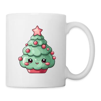 Kawaii Christmas Tree Charm - Mug - white - Right