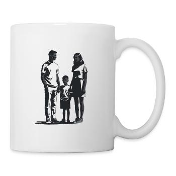 Family of 3 - Cool Silhouette Logo - Mug - white - Right