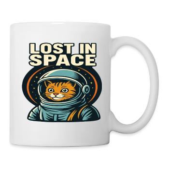 Lost in Space Katzen Astronaut Design - Tasse - Weiß - Rechts