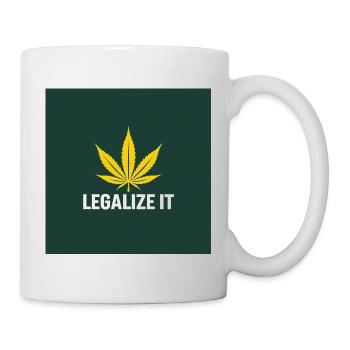Cannabis Legalisierung Blatt - Tasse - Weiß - Rechts