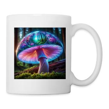 Leuchtender Pilzwald Traum - Tasse - Weiß - Rechts