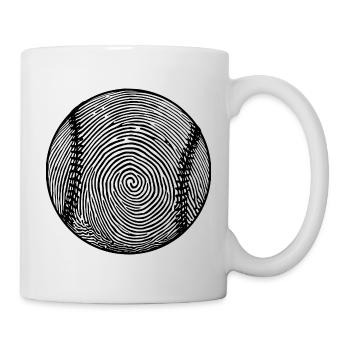 Liebe Baseball Kunstwerk Baseball - Tasse - Weiß - Rechts
