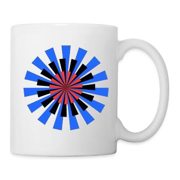 Contraste radial en rafale des couleurs - Mug blanc - blanc - Droite