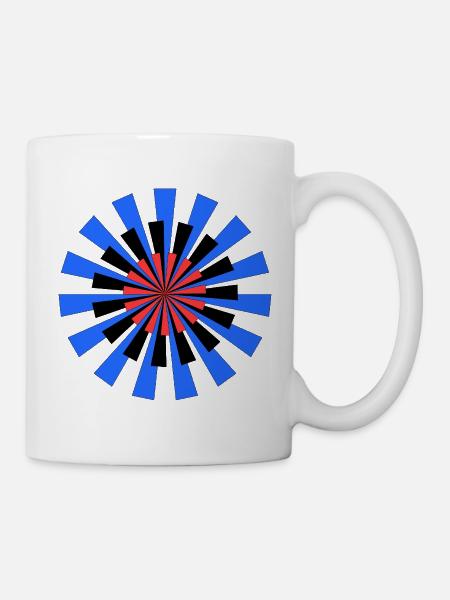 Radial Color Burst Contrast - Mug - white