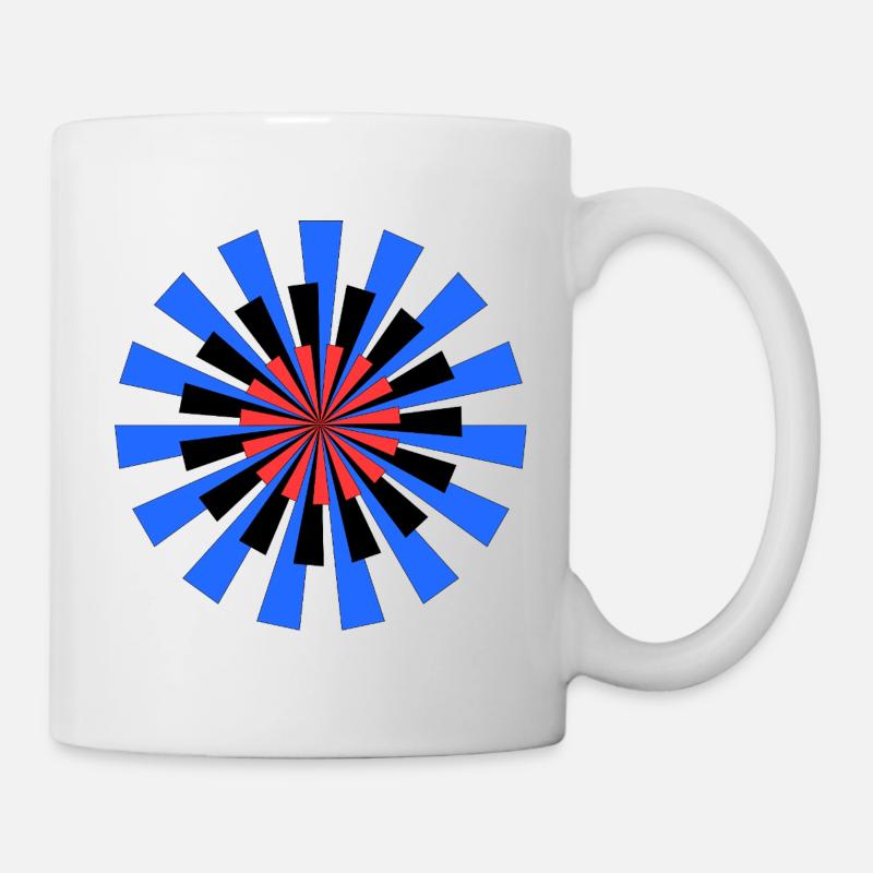 Contraste radial en rafale des couleurs - Mug blanc - blanc