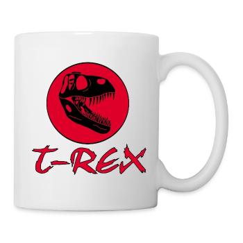 Tyrannosaurus Rex and Red Sun - Mug - white - Right