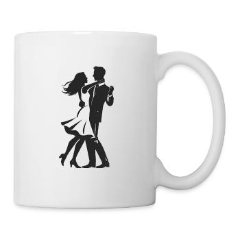 Couple dansant - Logo Cool Silhouette - Mug blanc - blanc - Droite