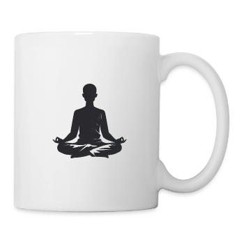 Méditation - Logo Cool Silhouette - Mug blanc - blanc - Droite