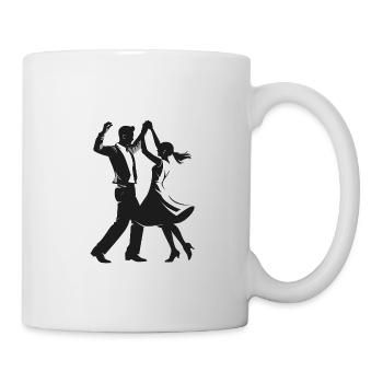 Couple dansant - Logo Cool Silhouette - Mug blanc - blanc - Droite