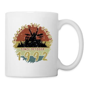 33. Geburtstag Rocking the crowd DRM 10/1992 - Tasse - Weiß - Rechts