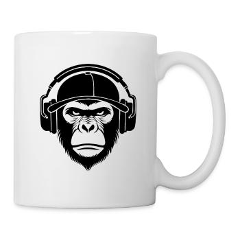Graffiti Beat Edition Streetstyle Monkey Head Chemise - Mug blanc - blanc - Droite