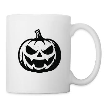Grimmiger Halloween Kürbis - Tasse - Weiß - Rechts