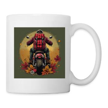 Gingham Backpack + Bike Gear - Mug - white - Right
