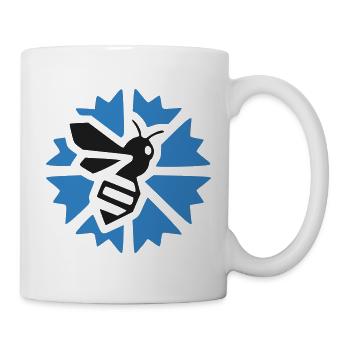 Abeille dans l’étoile de la fleur - Mug blanc - blanc - Droite